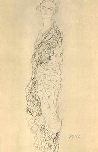 Dame avec éventail - Gustav Klimt